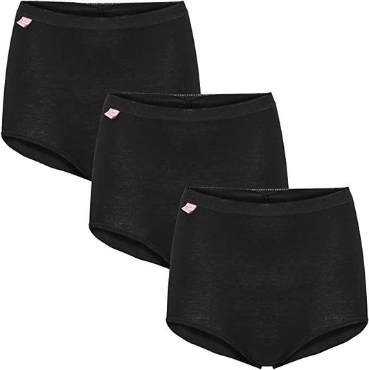 3 Pack Valentina Women's Plus Size Briefs Black