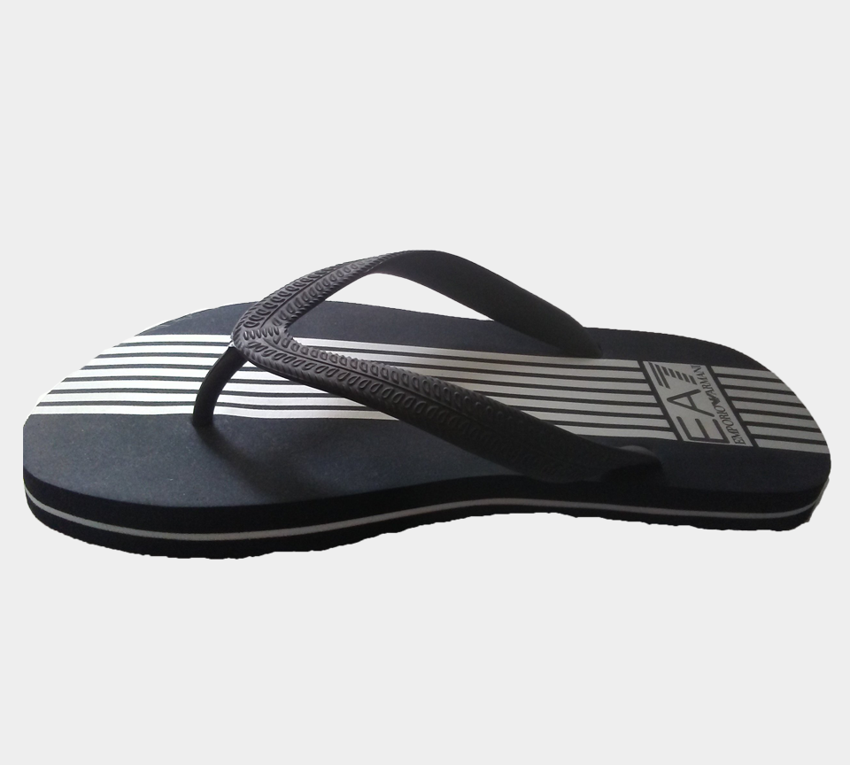 Emporio Armani 7 Lines M 02836 BLACK Men s Flip Flops ViviFashion