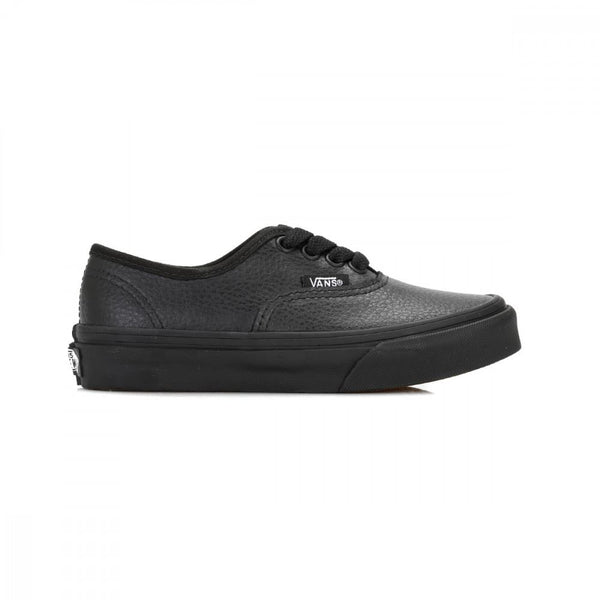 Vans Authentic (Leather) Black/Black V18RL3B Juniors UK 10-12