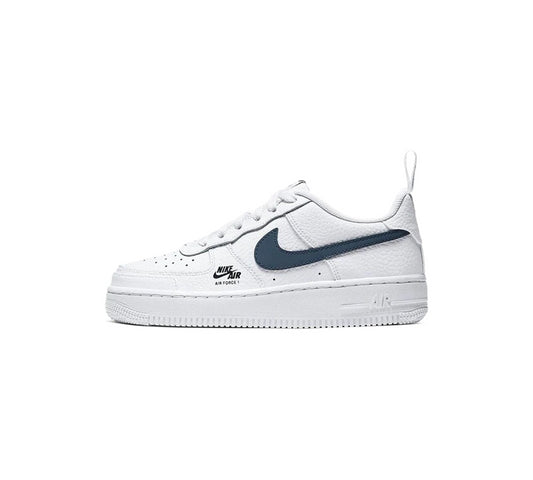 Nike Air Force 1 GS Low White Obsidian Light Smoke Grey UK 4.5