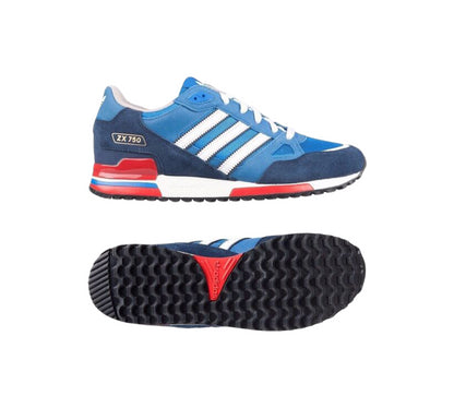 Adidas ZX750 Originals G96718 Trainers Blue/Running White/Navy UK 7-12
