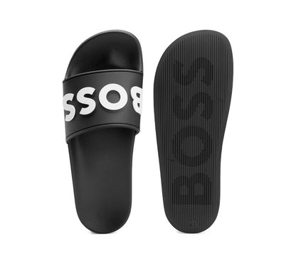 Hugo Boss Italian-Made 50425152001 Slides Black UK 7-10