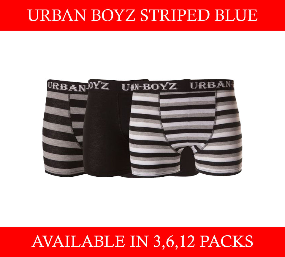 UB STRIPED GREY BOXERS