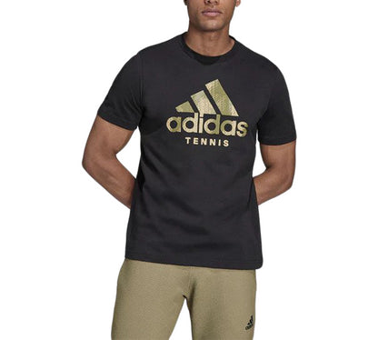 Adidas Camouflage Logo Druck Tennis Sport Rundhals Kurzarm