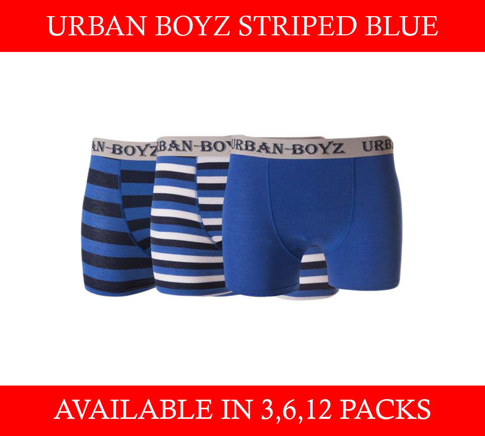 UB STRIPED BLUE BOXERS