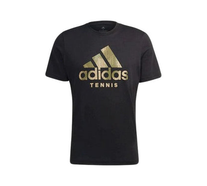 Adidas Camouflage Logo Printing Tennis Sports Round Neck Short Sleeve