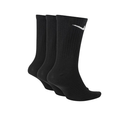 Nike Men's Everyday Lightweight Training Crew Socks 3 Pairs Black/White UK S-XL