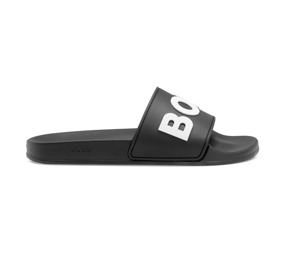 Hugo Boss Italian-Made 50425152001 Slides Black UK 7-10