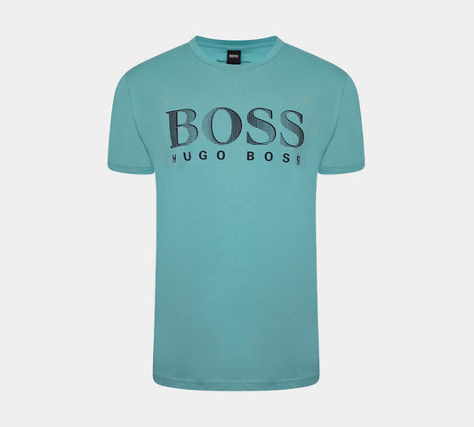 Hugo Boss Relaxed-Fit UPF 50+ Cotton Jersey 50407774 339 Beach Tshirt Green S-XXL