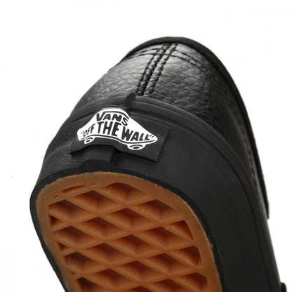 Vans Authentic (Leather) Black/Black V18RL3B Juniors UK 10-12