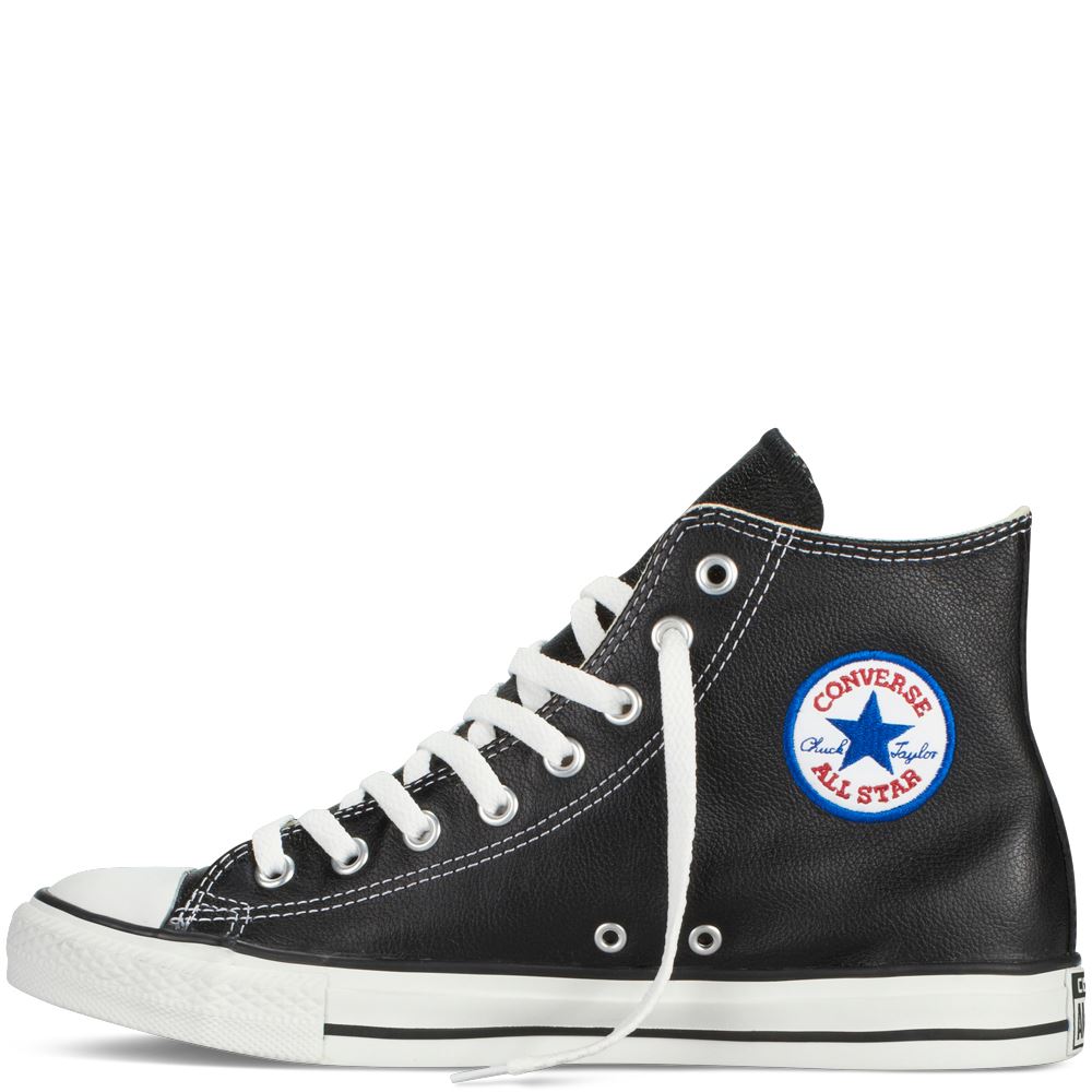 CONVERSE CT ALL STAR 132170C HIGH TOP LEATHER TRAINERS BLACK