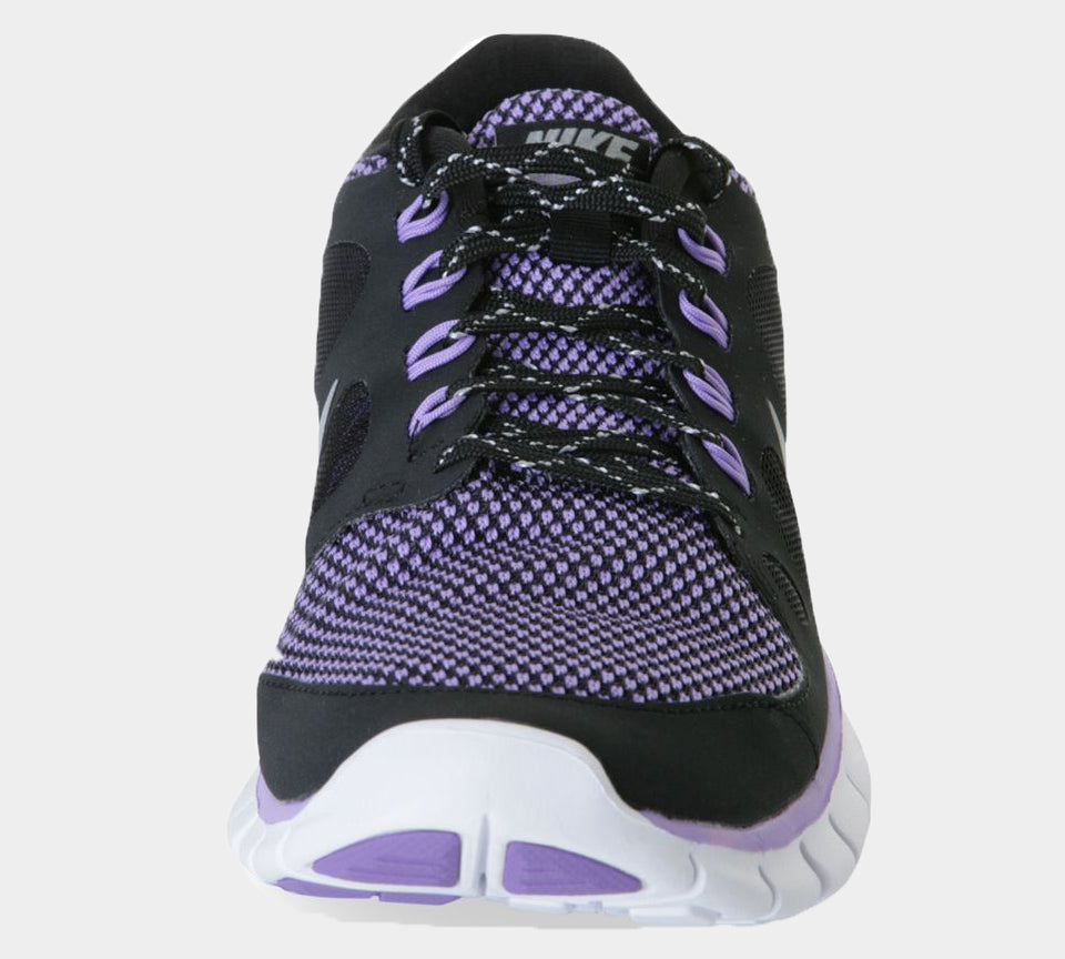 Nike Free 5.0 Le GS 631563 001 Baskets Noir/Violet UK 4