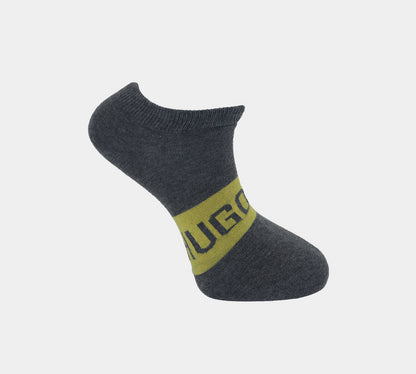 Hugo Boss 50428744 032 Ankle Socks- Grey/Yellow UK 5.5-8/8.5-11