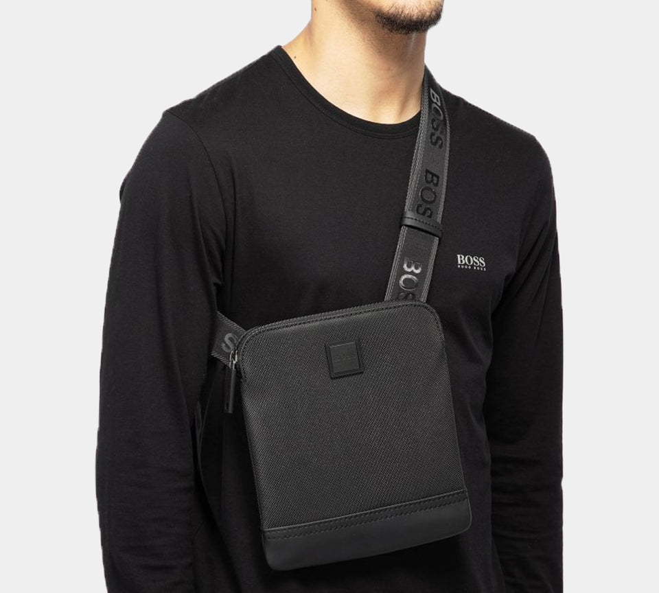 BOSS Hyper Shoulder Bag-Black-Men-Polyester-One Size