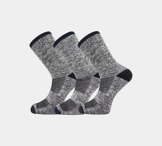 Mens Angora Thermal Socks MSQ2004 Grey/Blue Grey/Black 3 Pairs