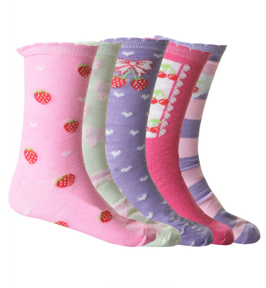 10 Pack Kids Girls Children High Quality Designer Character Everyday G10720 Socks UK 3-5.5