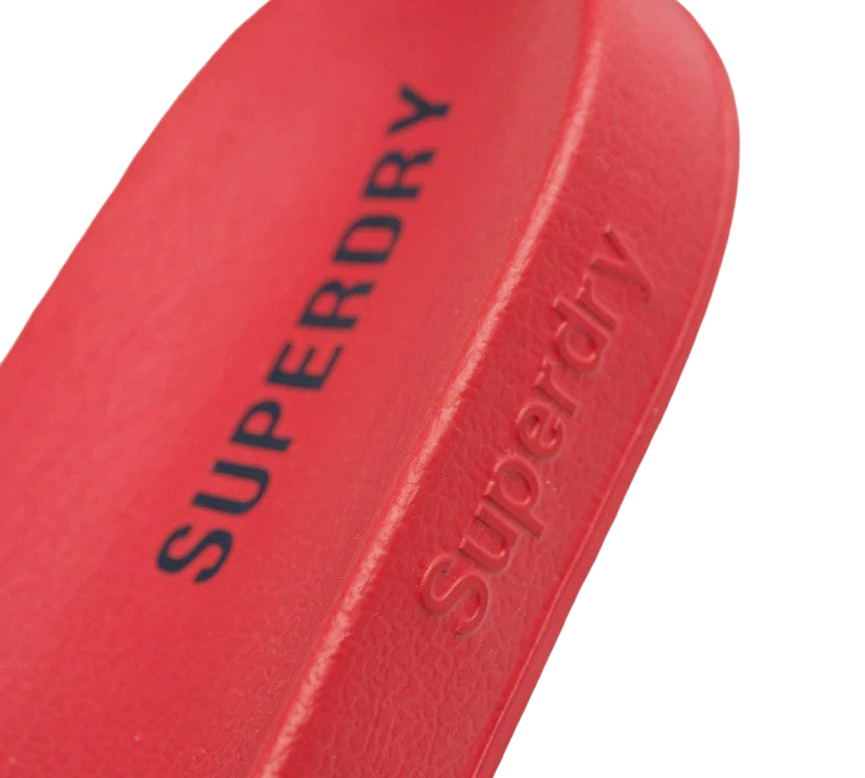 Superdry Core Pool MF310132ARXG Sliders Red UK S-L