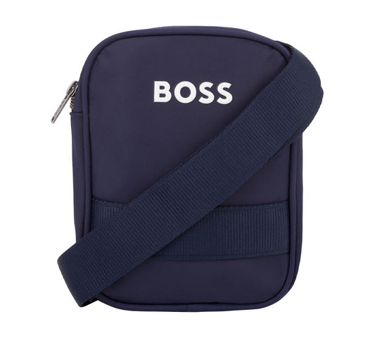 Hugo Boss Logo-Embossed Shoulder J20337849UNQ Bag Navy Blue One Size