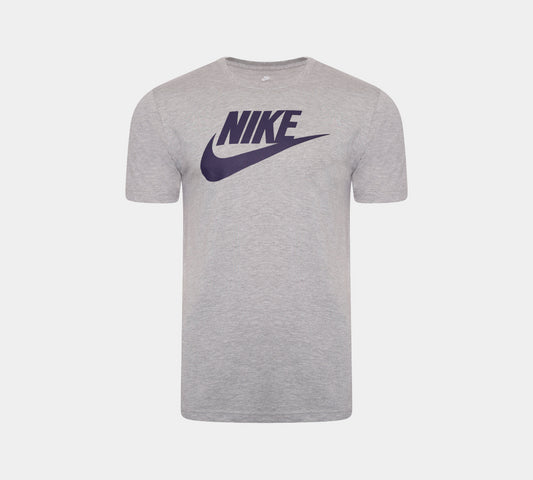 Herren Nike Logo Sport T-Shirt Futura Top Grau S-2XL