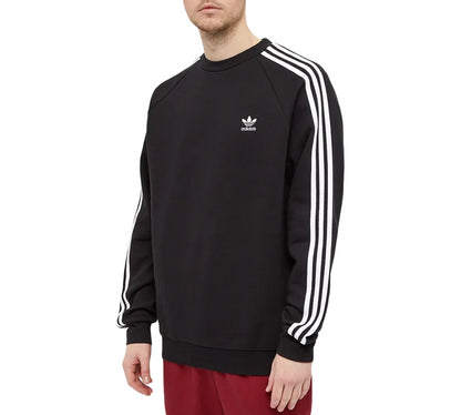 Adidas 3-Stripe Crew Fleeceback Jersey Sweatshirt