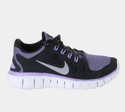 Nike Free 5.0 Le GS 631563 001 Baskets Noir/Violet UK 4