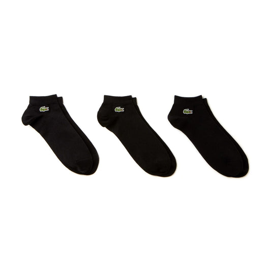 Lacoste Low Cut Ankle Fashion Sport Socks Black UK 4-11