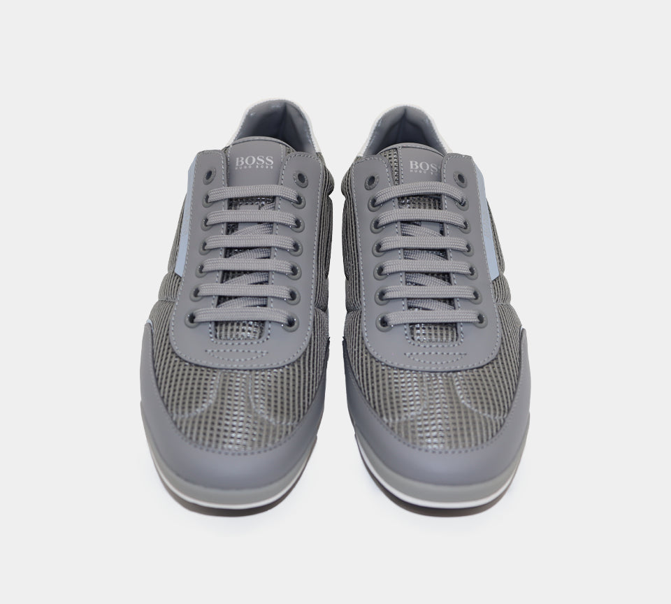 Hugo Boss Low-top Saturn Trainers in Mesh With Rubberised Trims 50455313030 Grey UK 6 -11