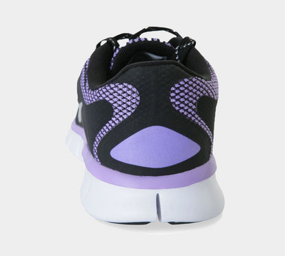 Nike Free 5.0 Le GS 631563 001 Baskets Noir/Violet UK 4