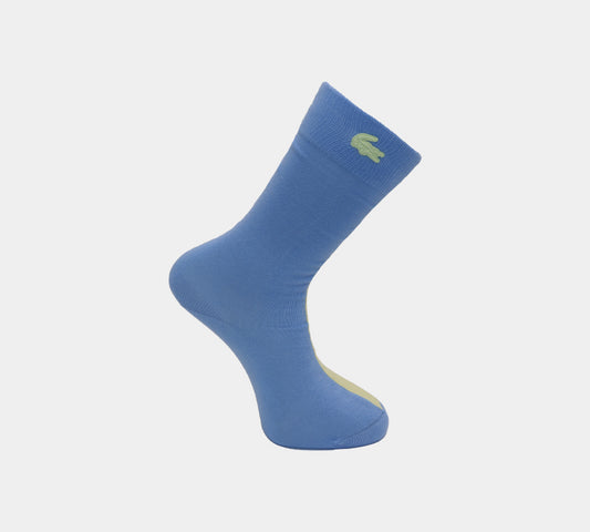 Lacoste 2-Pairs Cotton Blend RA9003 00 3GW Socks Yellow/Blue UK 3.5-11