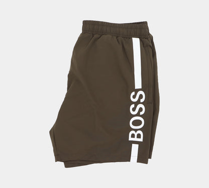 Hugo Boss Logo-Print Swim 50437375254 Shorts Khaki M-XL