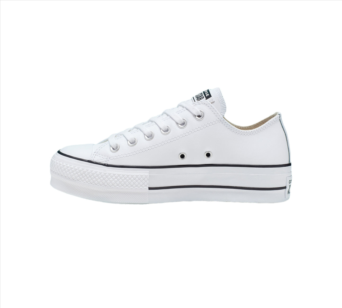 Converse Chuck Taylor All Star Platform 561680C Shoes Clean Leather White UK 3-8