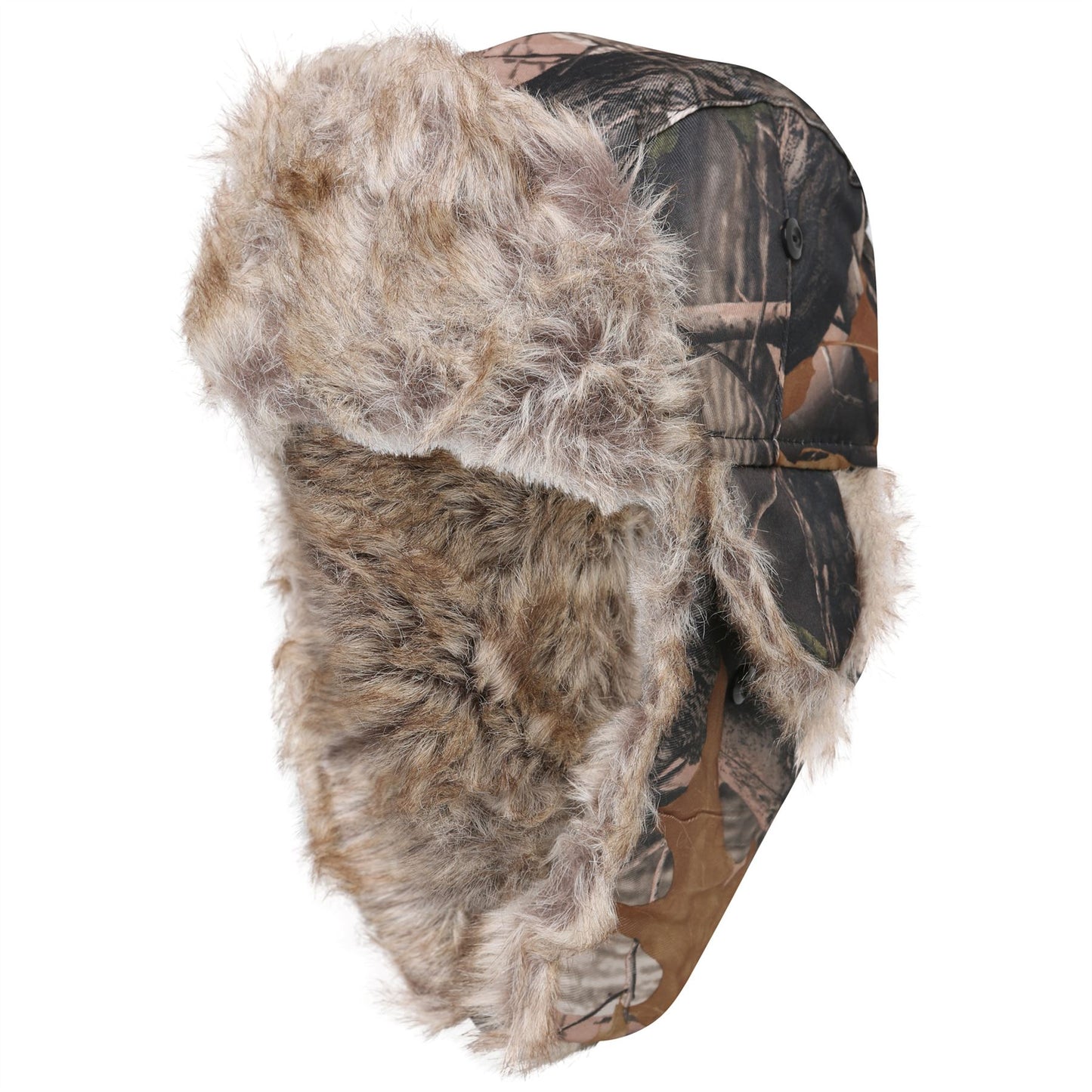 Mens Woodland Camouflage 0961 Trapper Hat Green 58-60cm