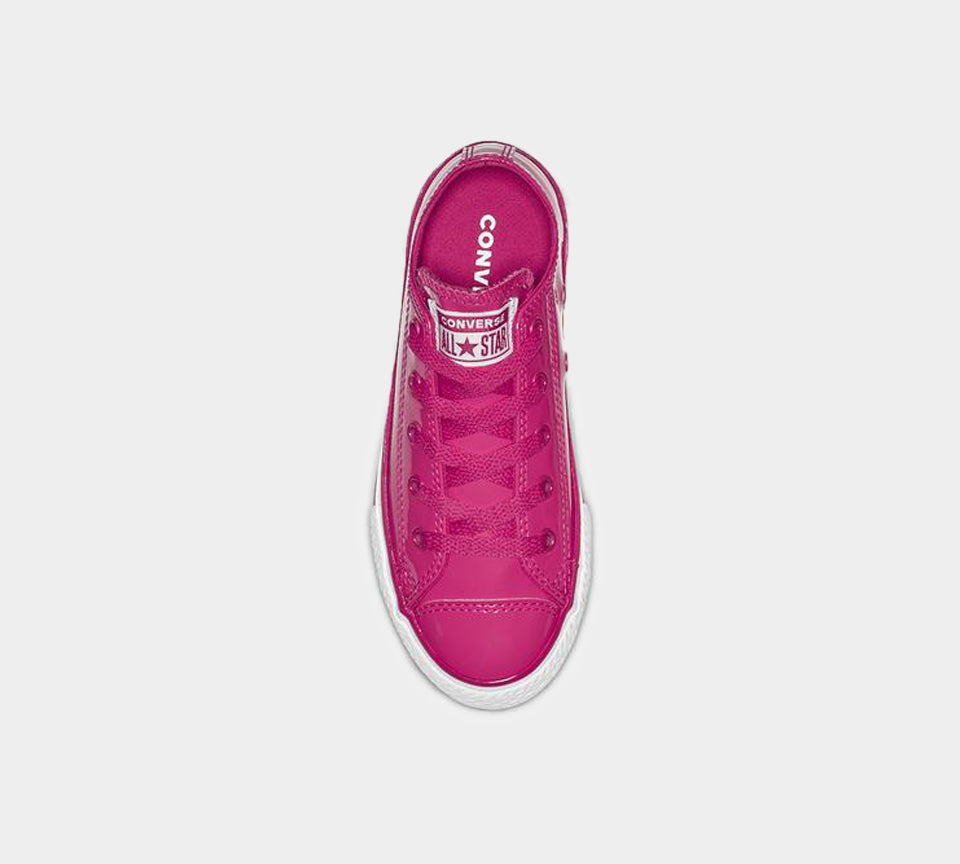 Pink patent 2024 leather converse