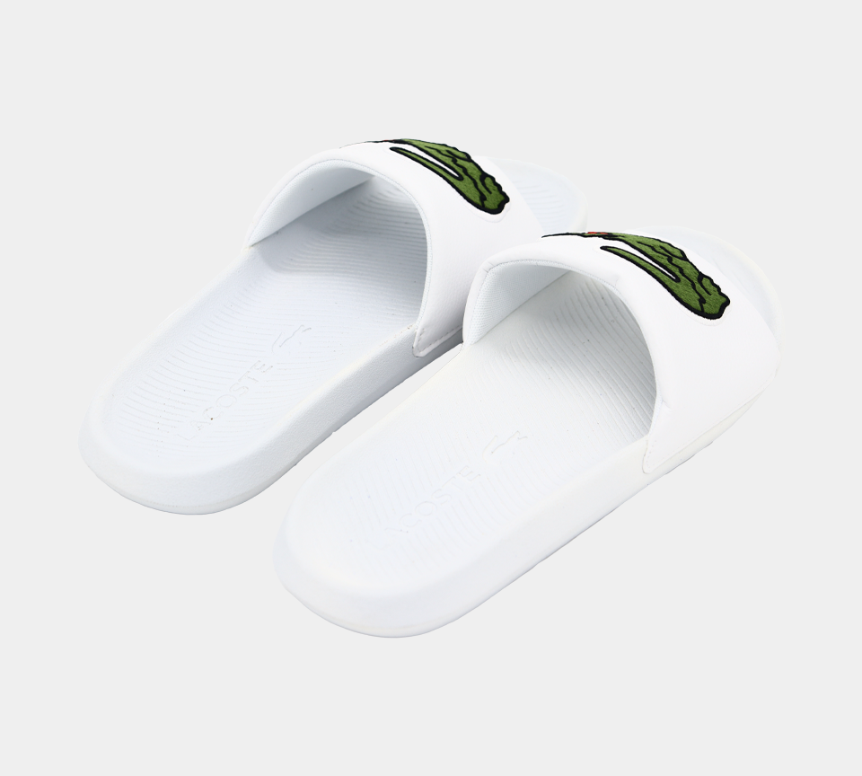 LACOSTE Croco Slide 319 US CMA 7-38CMA0073082 WHT-GRN UK 6-11