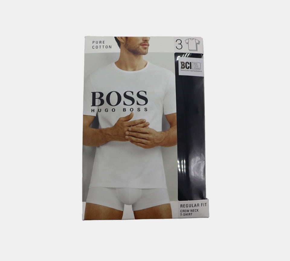 Hugo Boss 3-Pack Regular Fit Crew Neck Cotton T-shirt