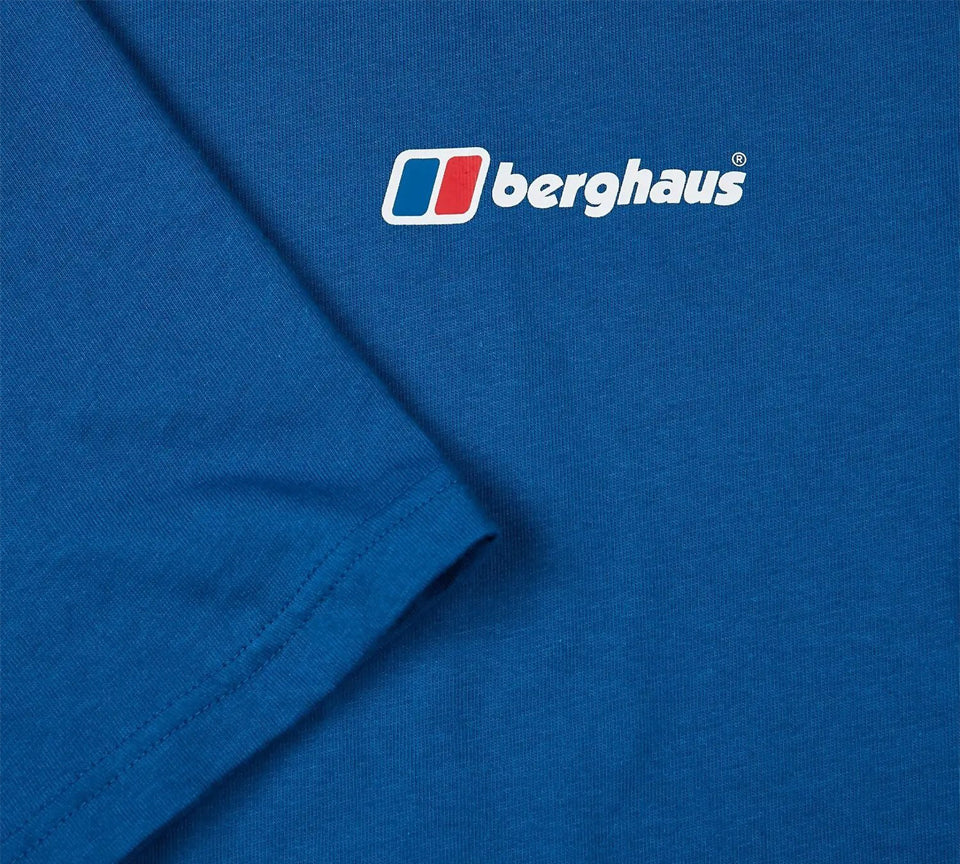 Berghaus Organic Front & Back Logo 4A001112LTB T-Shirt Blue UK S-2XL