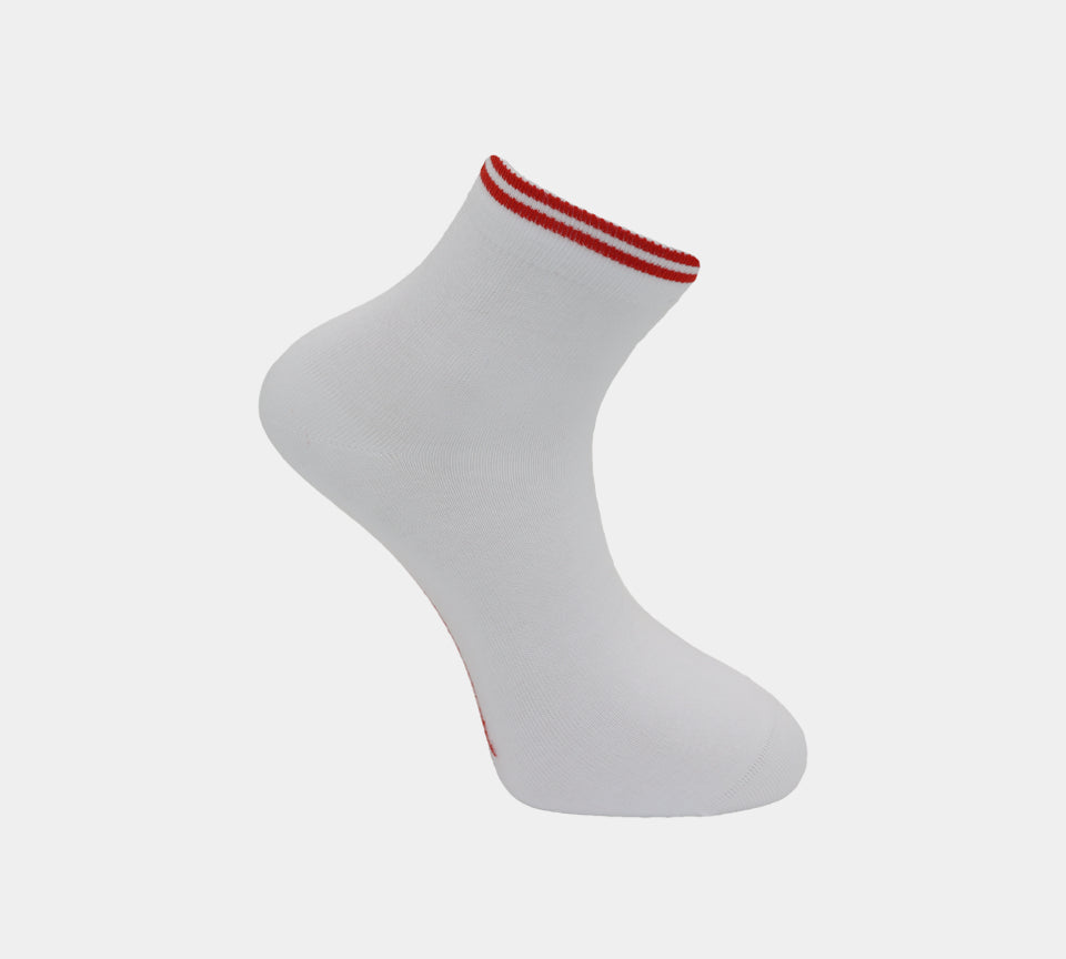 Lacoste 2-Pairs Cotton Jersey Blend Low-Cut RA8495 00 75S Socks White/Orange UK 3.5-11