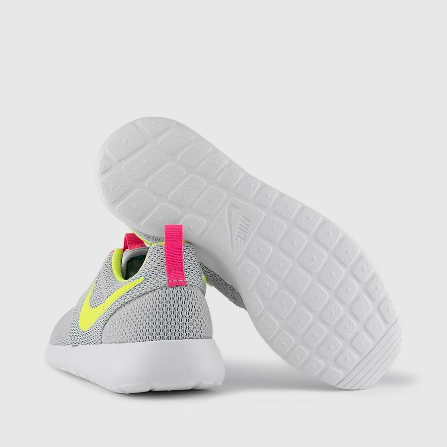 Nike Rosherun (GS) Grey/Neon Green/Pink 599729 008 UK