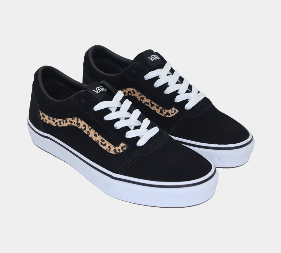 Vans Ward Suede Kids Girls VN0A5KR79DUI Shoes Black/Cheetah UK 10-5