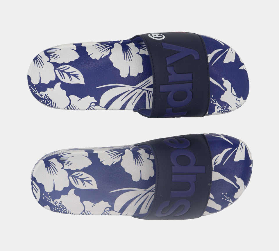 Superdry AOP Beach MF310135A 5DZ Slides Cobalt Hawaiian S-XL