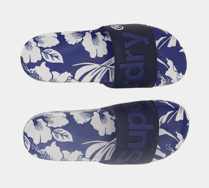 Superdry AOP Beach MF310135A 5DZ Slides Cobalt Hawaiian S-XL