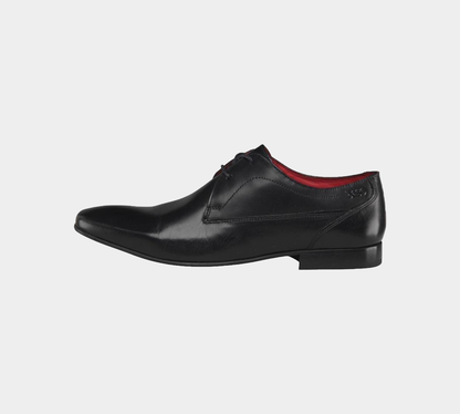 Base London Button PV03010 Waxy Formal Shoes Black UK 7-10