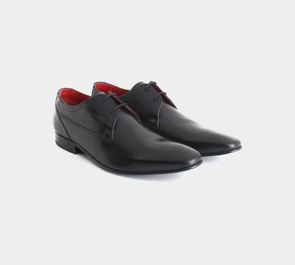 Base London Button PV03010 Waxy Formal Shoes Black UK 7-10
