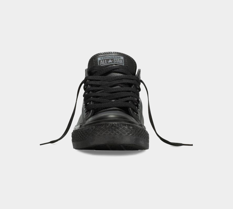 Converse black leather mono deals