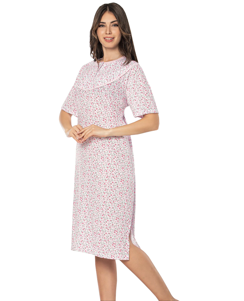 100% cotton Ladies Chemise Night Shirt Women Nightdress Nighties Suit NS-20-4