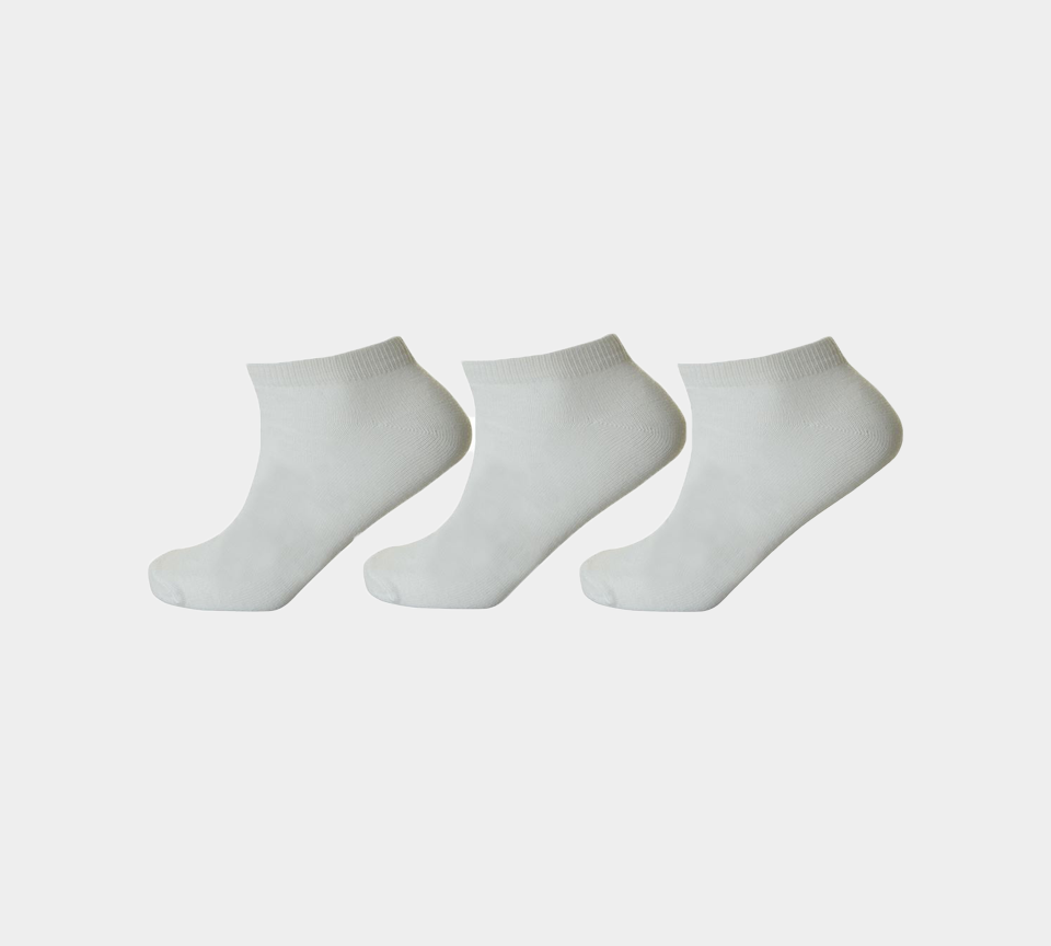 Trainer Liner Ankle Socks M10705 WHITE SIZE UK 11-14