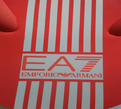 Emporio Armani 7 LINES M 05775 Orange/White Flip Flops Mens UK 5.5-9.5