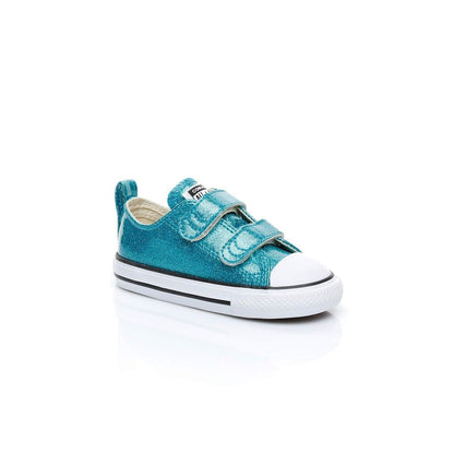 Converse 761953C Chuck Taylor All Star 2V Glitter Ox Rapid Teal Synthetic Baby