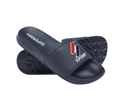 Superdry Core Pool MF310132A98T Sliders Eclipse Navy UK S-L