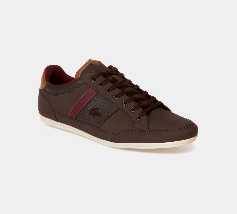 Lacoste Chaymon Leather & Suede 36CAM00102E2 Trainers Dark Brown/Brown UK 6-11
